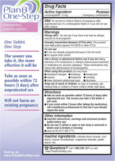 Plan B One-Step Emergency Contraceptive, 1.5 mg (1 Tablet)